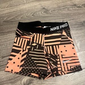 Nike Pro Black and Pink Compression Shorts